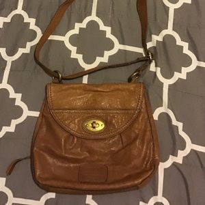 Brown Leather Fossil Bag